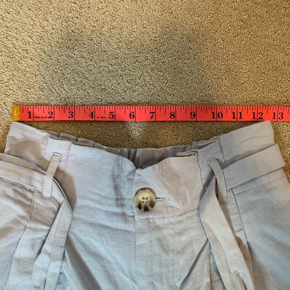 Blue Paperbag Waist Shorts - Picture 10 of 14